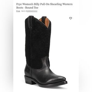 Frye Billy Pull-On Shearing Southwest Western Boots - Round Toe